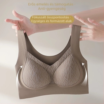 Sima, merevítő nélküli melltartó széles vállpántokkal, teljes kosár, vékony formázott kosár, rögzített dupla vállpántok, bélés spandexből (nylon)
