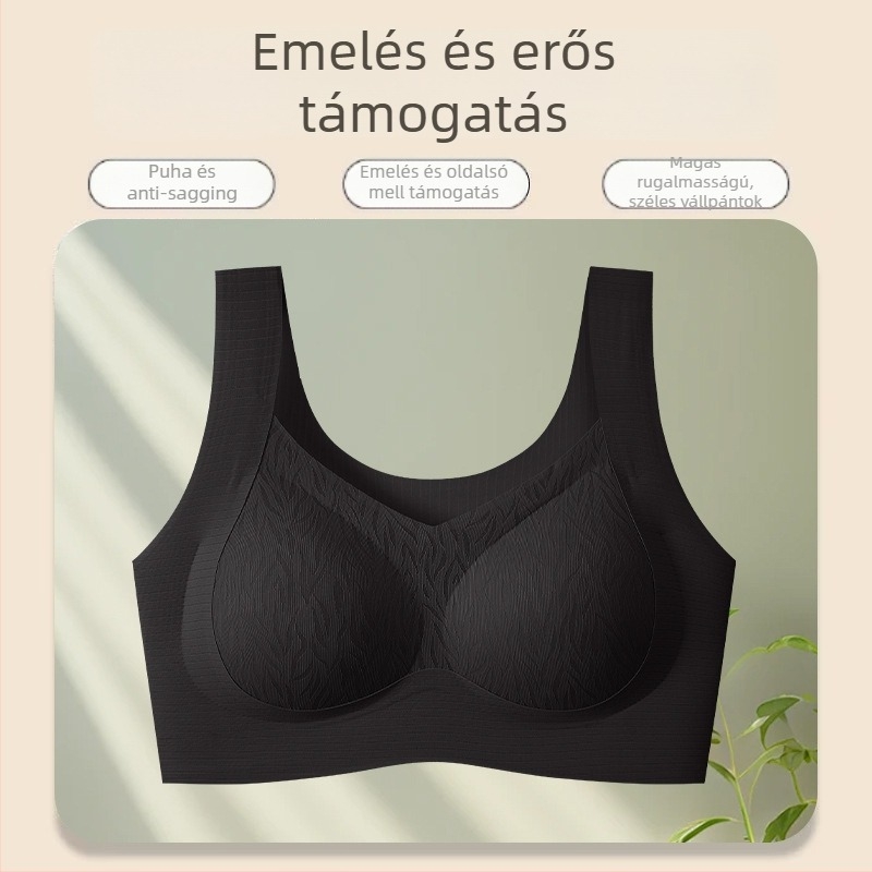 Sima, merevítő nélküli melltartó széles vállpántokkal, teljes kosár, vékony formázott kosár, rögzített dupla vállpántok, bélés spandexből (nylon)