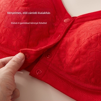 Pamutból készült melltartó-vest, elöl csattal záródó, teljes kosár, vékony formázott kosarak, rögzített vállpántok, légáteresztő és kényelmes