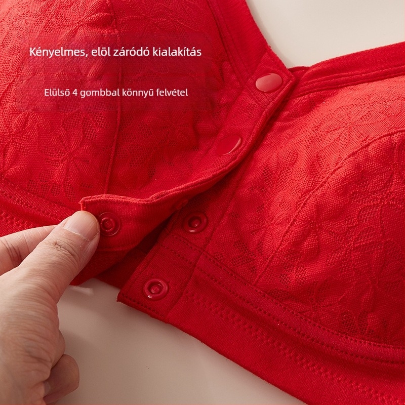 Pamutból készült melltartó-vest, elöl csattal záródó, teljes kosár, vékony formázott kosarak, rögzített vállpántok, légáteresztő és kényelmes