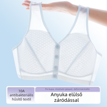 Női melltartó, stílus mellény, légáteresztő nylon, bélés pamut, teljes kosár, elöl csatos zárás