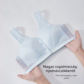 Női melltartó, stílus mellény, légáteresztő nylon, bélés pamut, teljes kosár, elöl csatos zárás