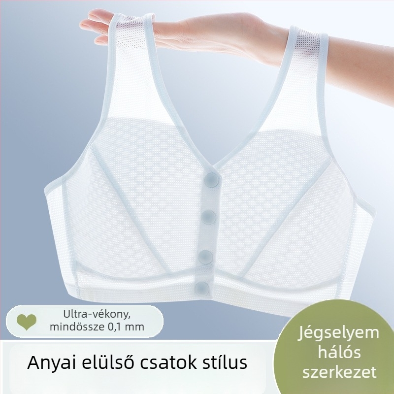 Női melltartó, stílus mellény, légáteresztő nylon, bélés pamut, teljes kosár, elöl csatos zárás