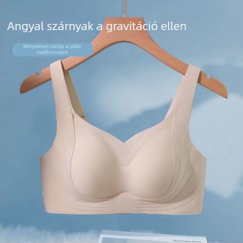 Állítható vezeték nélküli melltartó angyal-szárnyakkal, puha támasz, zselés kosár varrás nélkül, acélkeret nélküli