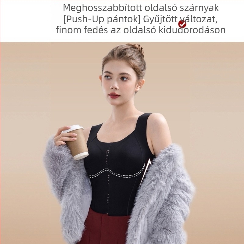 Termikus formázó mellény beépített melltartóval és melltartó párnákkal, karcsú szabású, meleg felső