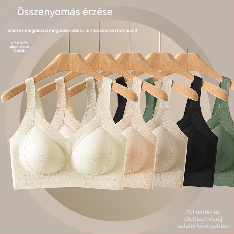 Sima hátformázó melltartó, rögzített kosarakkal, puha támasz, mellény-stílusú dizájn