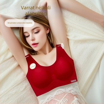 Y05 Varrat nélküli melltartó top U- alakú hátsó résszel, push-up, oldalsó támasz, kiszivárgás elleni védelem, lágy támogatás, széles vállpántok