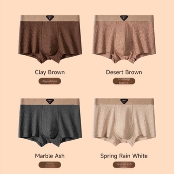 Férfi 100% pamutból készült alsónadrág, lélegző és kényelmes, sportos boxer brief, egyszínű, minden évszakban viselhető