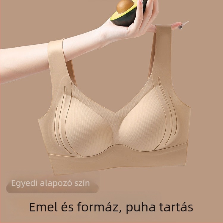 Varrás nélküli, fényes sportmelltartó-vest fix kosarakkal, kis méretű mellekhez, lágy tartás, emelés és szép hátsó vonal