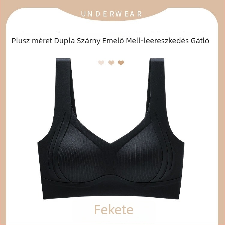 Varrás nélküli, fényes sportmelltartó-vest fix kosarakkal, kis méretű mellekhez, lágy tartás, emelés és szép hátsó vonal