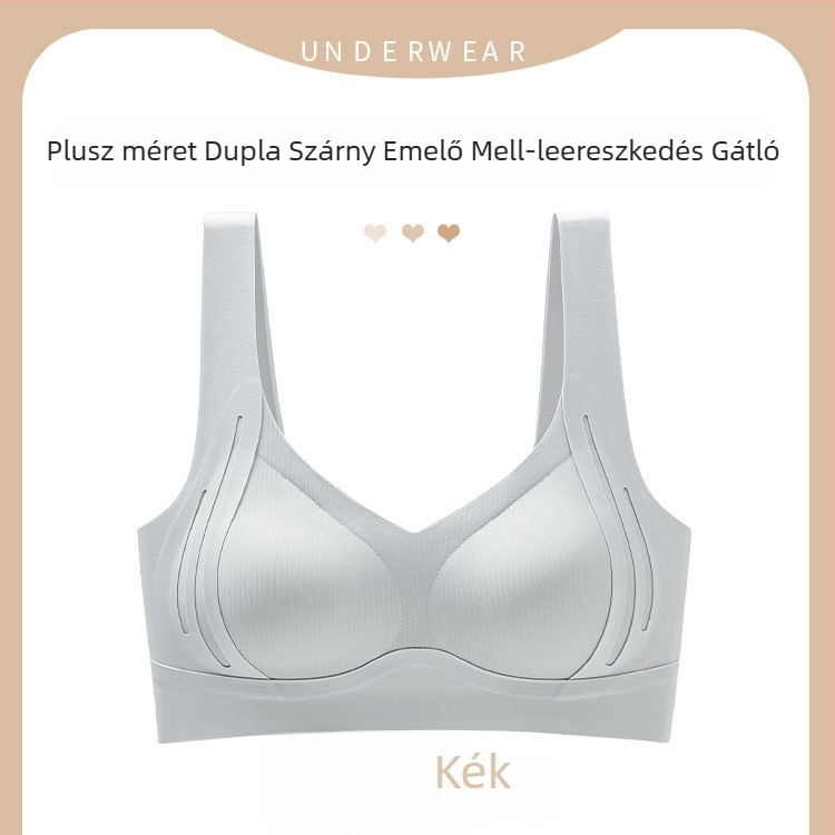 Varrás nélküli, fényes sportmelltartó-vest fix kosarakkal, kis méretű mellekhez, lágy tartás, emelés és szép hátsó vonal