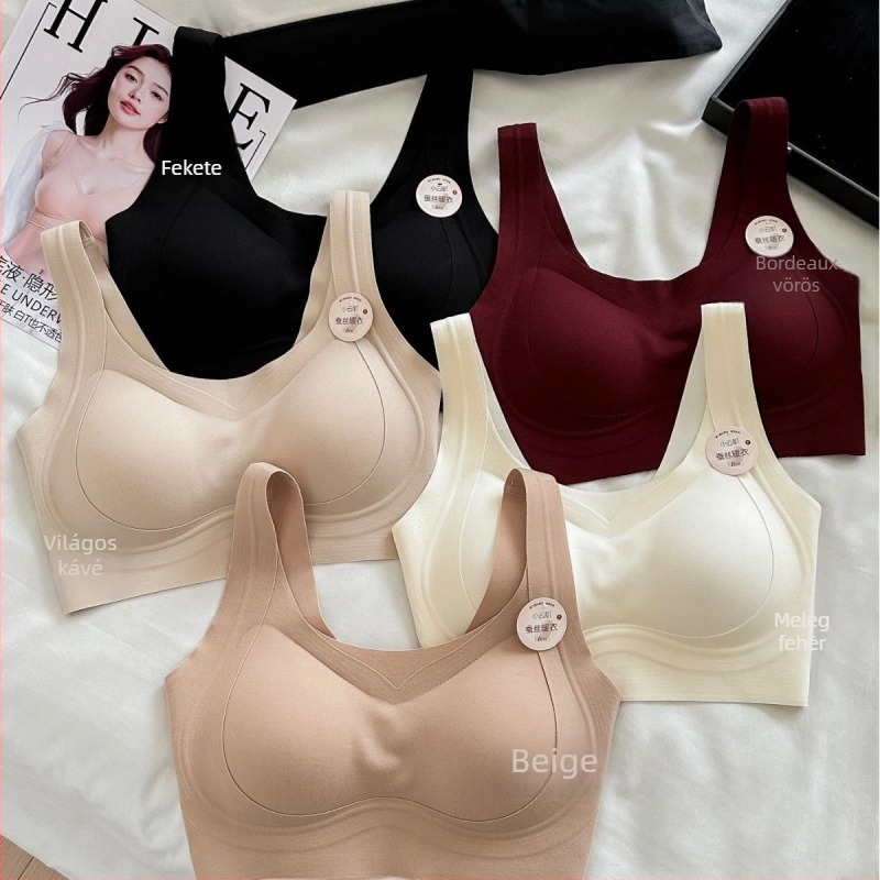 Sínmentes, vezeték nélküli hátizsákos melltartó-vest, 3/4 kosár, formázott poharak pamutból, fő anyag nylon, bélés spandex, rögzített pántok, minden évszakra