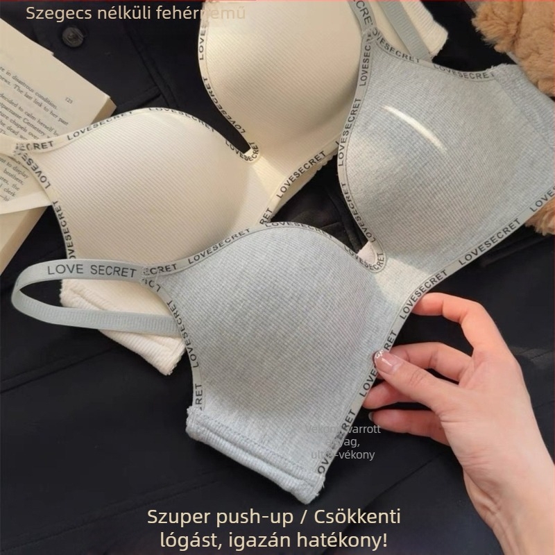 Nylon Push-Up zökkenőmentes melltartó formázott kosarakkal, acélkarom nélkül