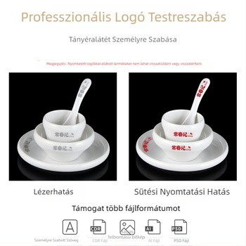 4 darabos melamín étkészlet, ovális formájú, egyszerű mintázat, modern minimalist stílus