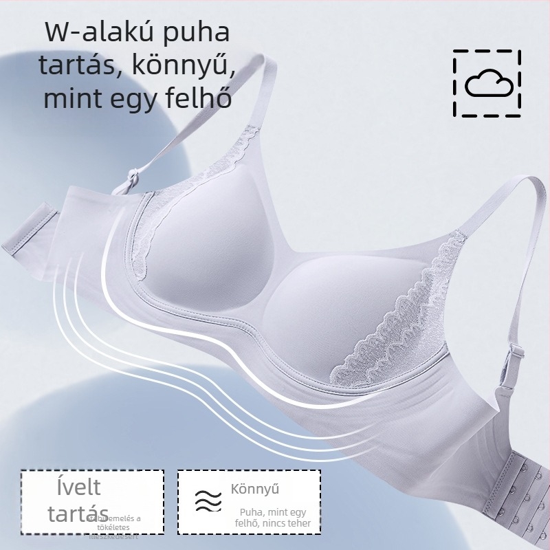 Női vezeték nélküli melltartó kis mellű nők számára, fix kupa, lágy támasz, kötött dizájn