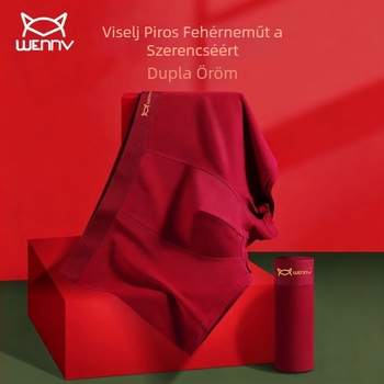 Ancora piros férfi modal boxer alsónemű, lélegző és antibakteriális, egyszínű