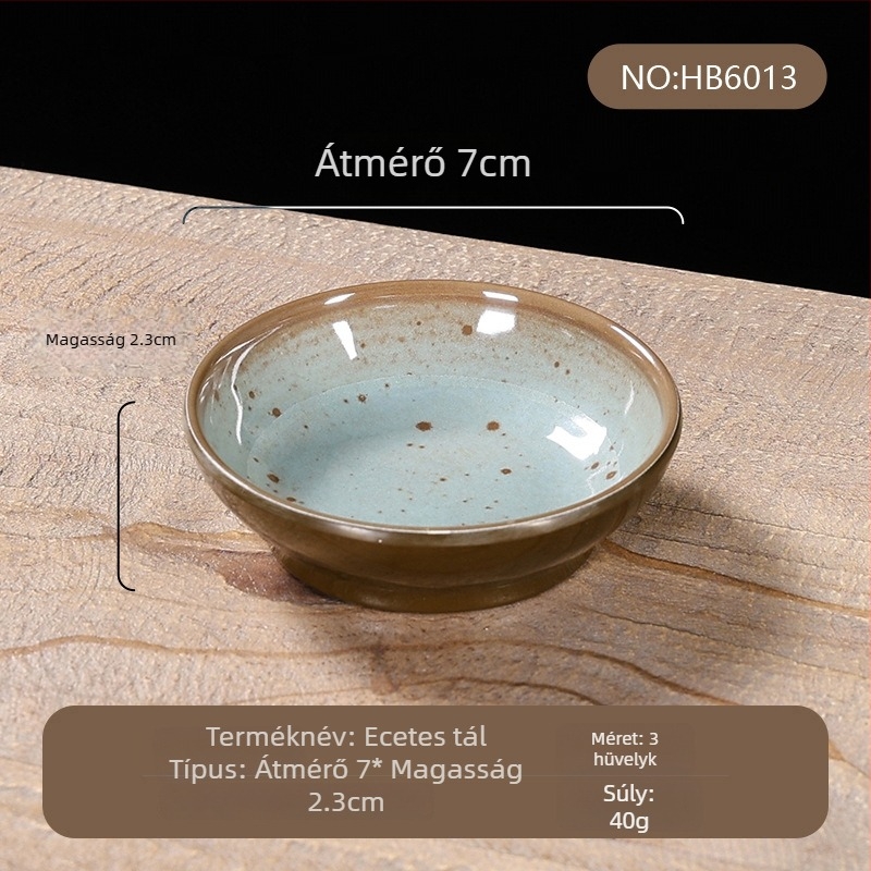 Melamín étkészlet, négy darabos – porcelánutánzat, pöttyös glazúrminta, modern stílus, Belein márka, testreszabható