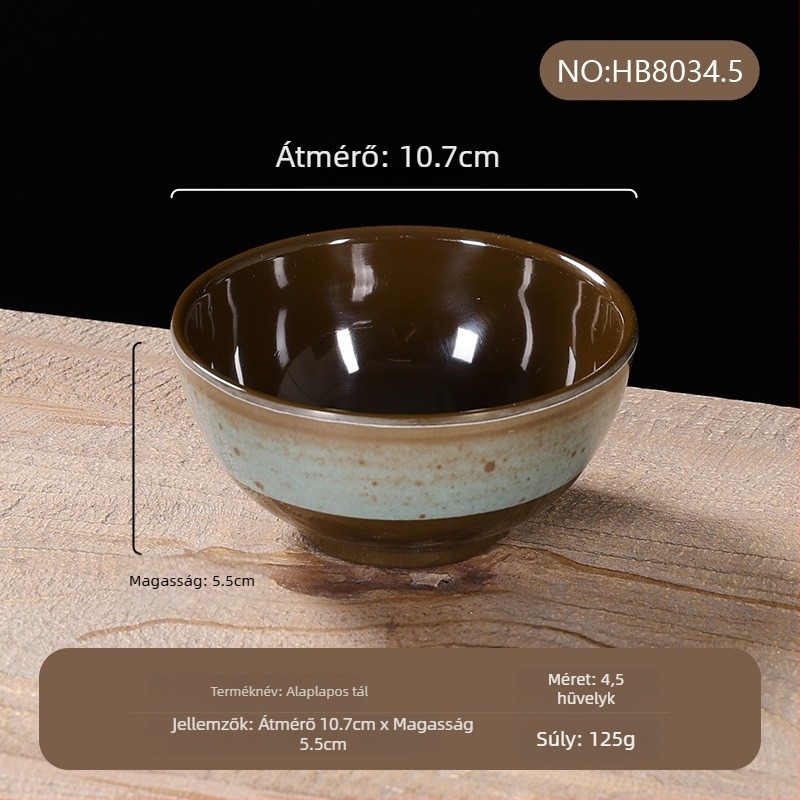 Melamín étkészlet, négy darabos – porcelánutánzat, pöttyös glazúrminta, modern stílus, Belein márka, testreszabható