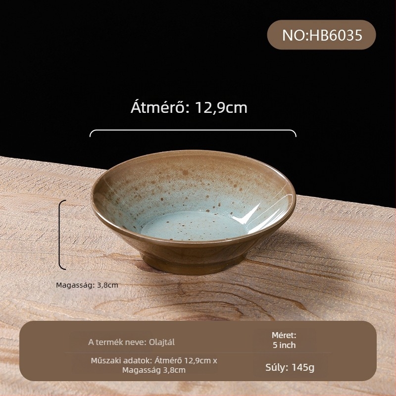 Melamín étkészlet, négy darabos – porcelánutánzat, pöttyös glazúrminta, modern stílus, Belein márka, testreszabható