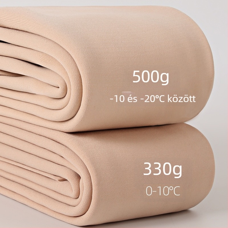 Nylonból készült fleece-sel bélelt téli leggings, magas derék, teljes hosszúságú, meleg és vastag