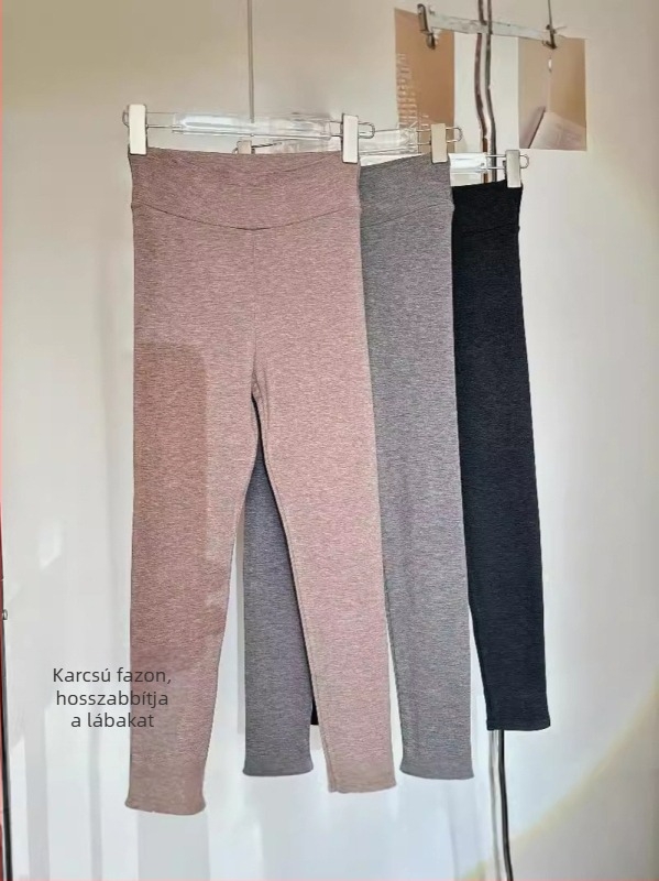 Női kasmír keverékből készült leggings, akrillal, szoros szabású, all-in-one dizájn, 9/10 hossz, ősz 2024