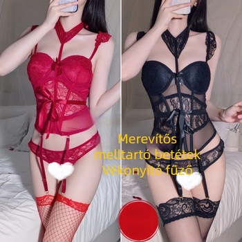 Beépített melltartó párnával és halcsont mintázatú pántos top, bandeau rövid fazon