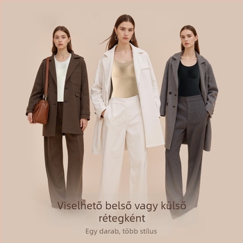 Női őszi-téli melegítő felső melltartó betétekkel, bőrszínű alapszövettel