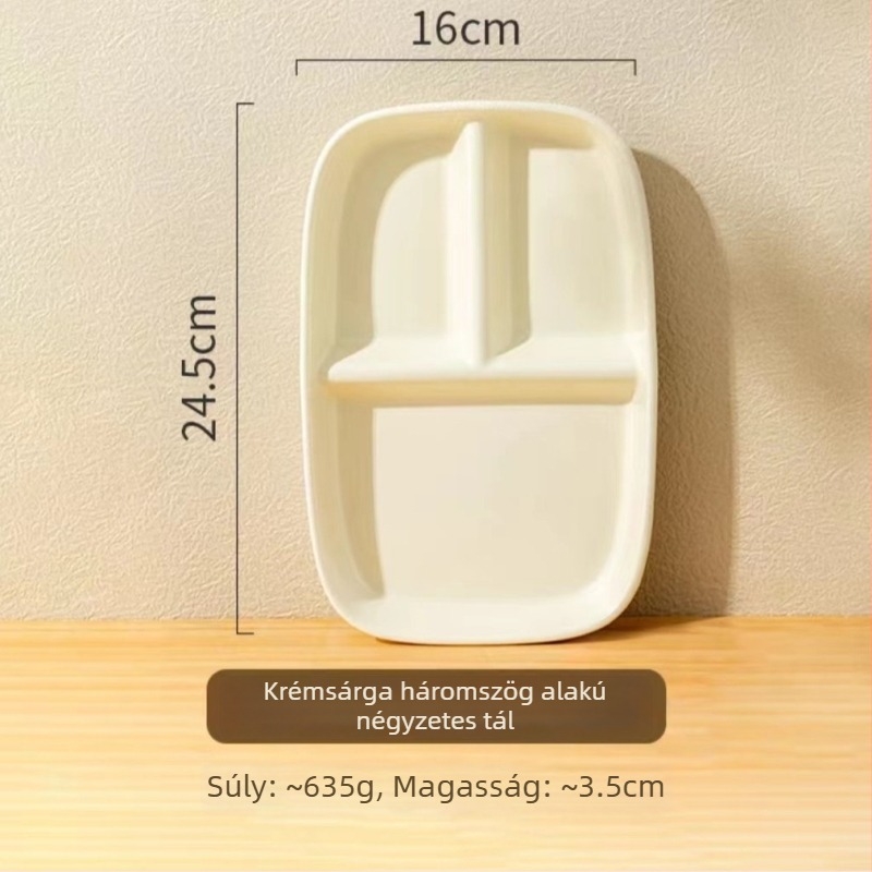 Porcelán tál 211 rekeszes, osztott étkezési tál, otthoni használatra és gyerekeknek