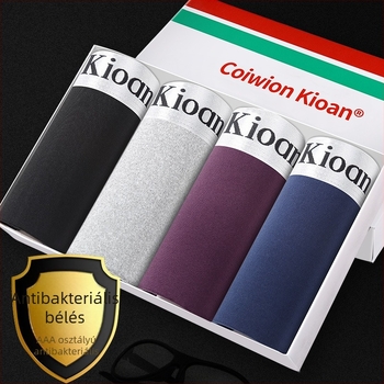 Férfi boxeralsók, légáteresztők, gyorsan száradó Milk Silk poliészter anyagból, kötött szövés, középmagas derék, egyszínű, alkalmas négy évszakra