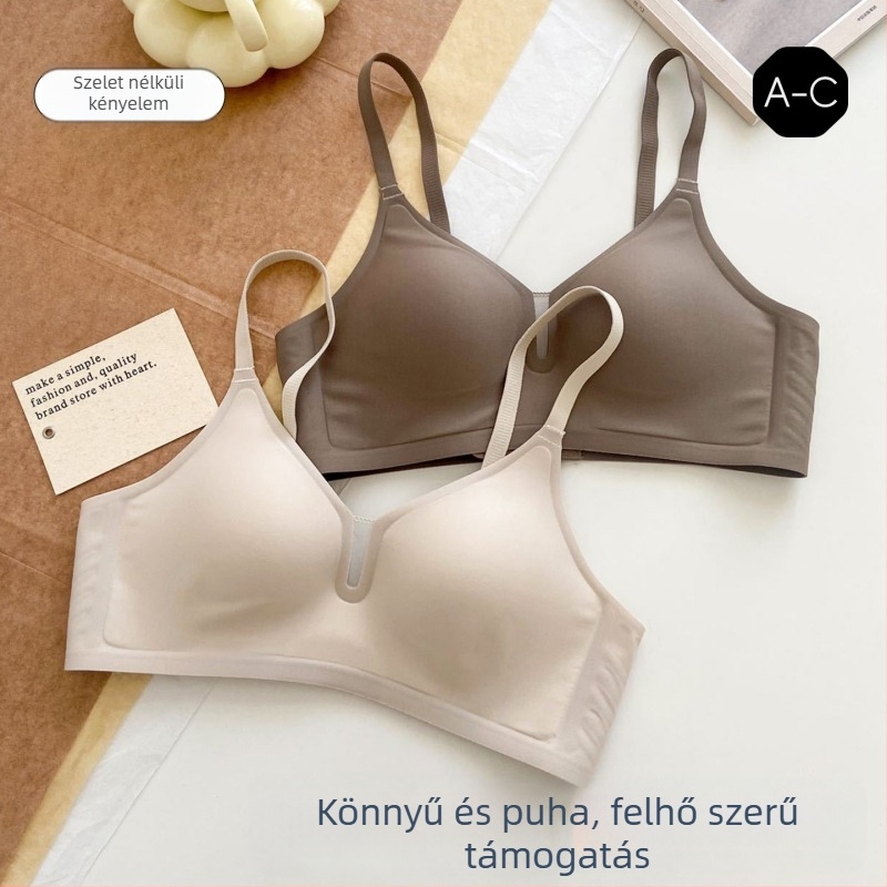 Vezeték nélküli, varrás nélküli push-up melltartó, 3/4 kosár, formázott kosár vékony felső résszel és vastag alsó résszel