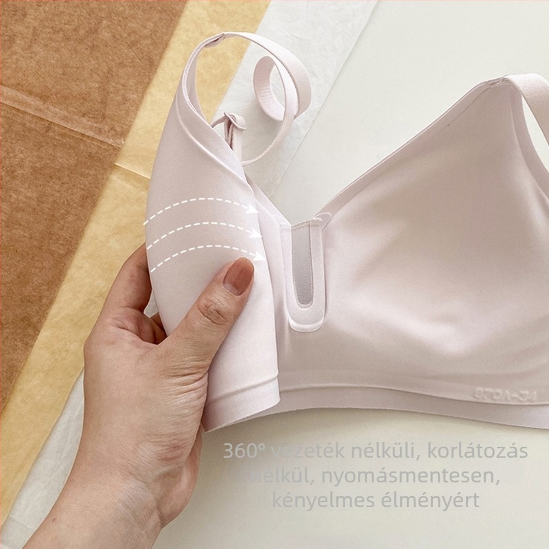 Vezeték nélküli, varrás nélküli push-up melltartó, 3/4 kosár, formázott kosár vékony felső résszel és vastag alsó résszel