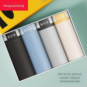 Férfi 95% pamut boxeralsó, kód Hk6093, középmagas derék, kötött anyag, lélegző