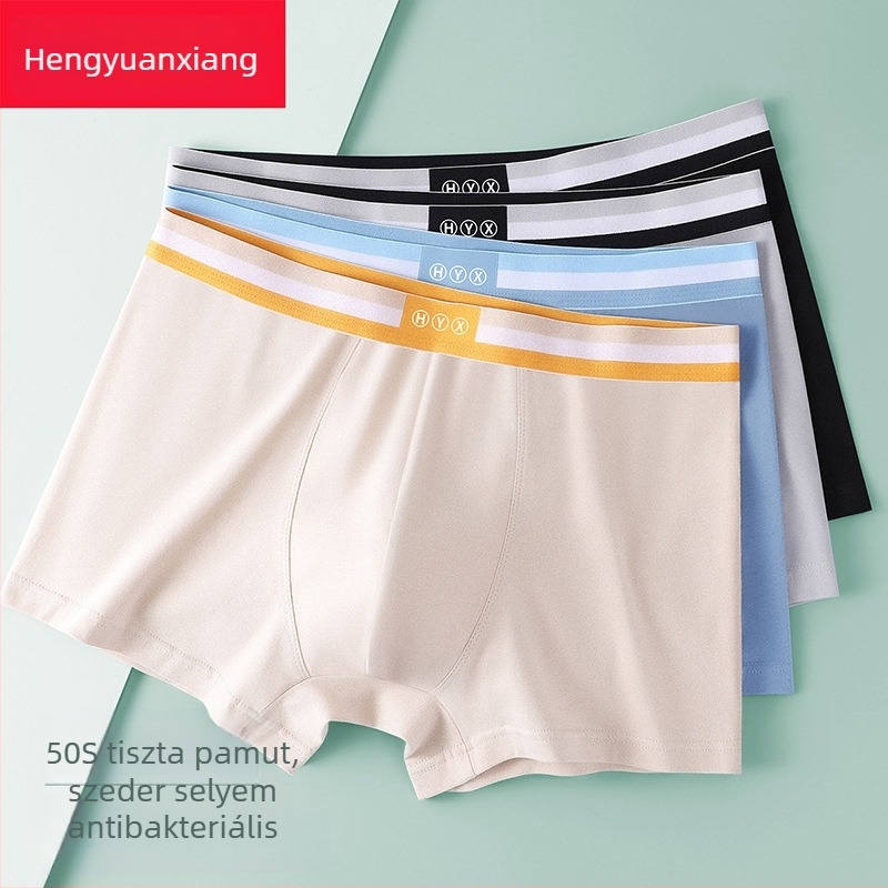 Férfi 95% pamut boxeralsó, kód Hk6093, középmagas derék, kötött anyag, lélegző