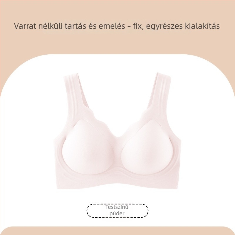 Láthatatlan varrás nélküli melltartó, puha támogatás, push-up, hátformázás, sötét bőrtónus