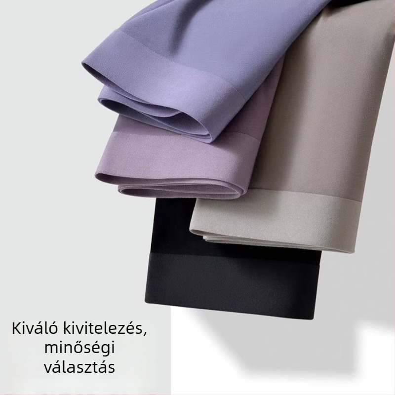 Férfi pamut boxer brief, dobozos csomagolásban, varrás nélküli, magas derekú, egyszínű