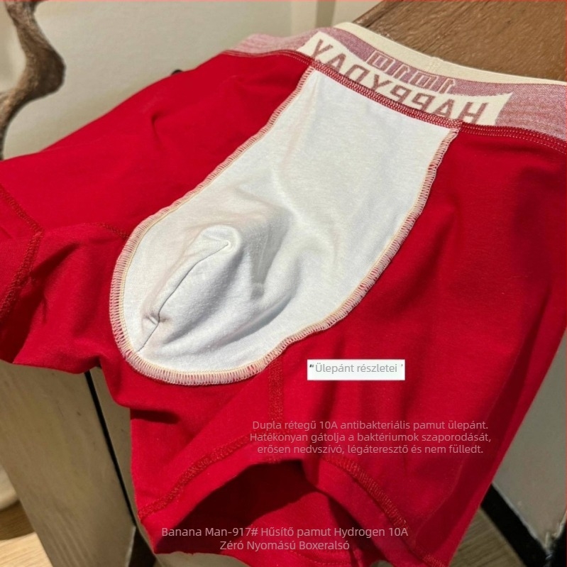 917# Férfi pamut boxer alsó, légáteresztő, középtalpas, kényelmes szabás