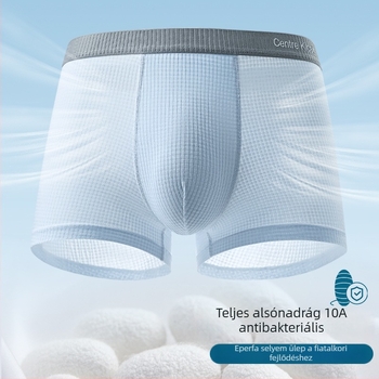 Tinédzser fiúk számára készült lélegző antibakteriális ice silk boxer alsónadrág