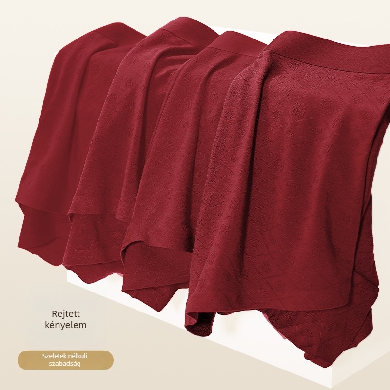 Férfi boxeralsó – Modal Jacquard, lélegző, antibakteriális, középmagas derék
