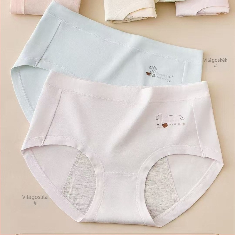 Női középtalajú menstruációs fehérnemű, pamutból, anti-szivárgás, játékos és kényelmes