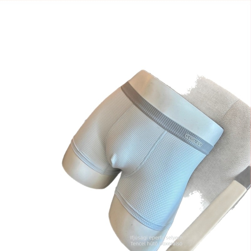 SP110 Lyocell férfi boxeralsó - Ice Silk hűtőhatás, magas rugalmasság, varrat nélküli, kockás/csíkos mintázat, nagyméretű