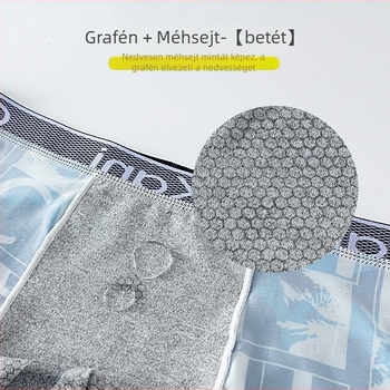 Férfiaknak tervezett divatos, magas minőségű Ice Silk grafén boxeralsónemű, lélegző és kényelmes.