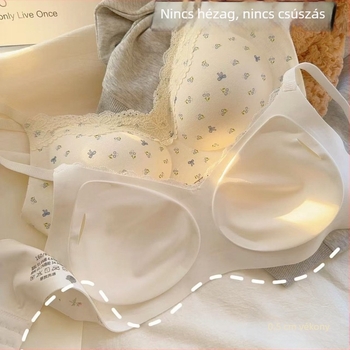 Női vezeték nélküli, seamless push-up melltartó gyengéd tartással, 3/4 kosár, nylon formázott kosarakkal, egész éves kényelem