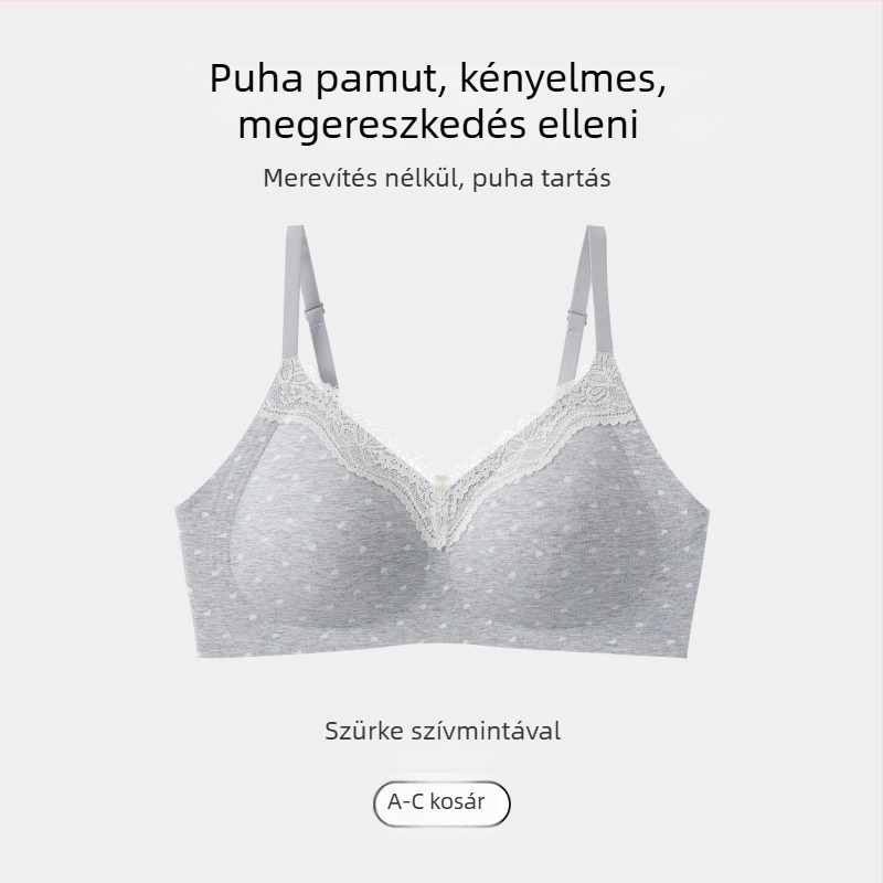 Női vezeték nélküli, seamless push-up melltartó gyengéd tartással, 3/4 kosár, nylon formázott kosarakkal, egész éves kényelem