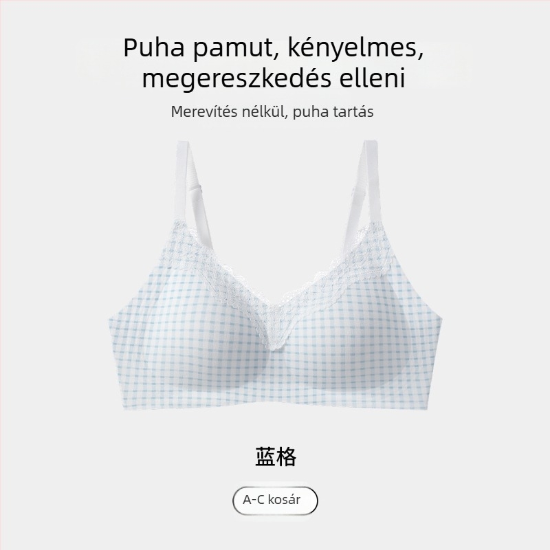 Női vezeték nélküli, seamless push-up melltartó gyengéd tartással, 3/4 kosár, nylon formázott kosarakkal, egész éves kényelem