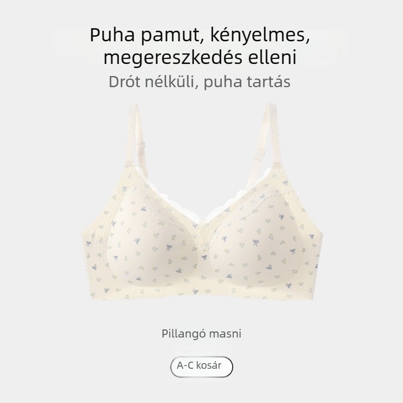 Női vezeték nélküli, seamless push-up melltartó gyengéd tartással, 3/4 kosár, nylon formázott kosarakkal, egész éves kényelem