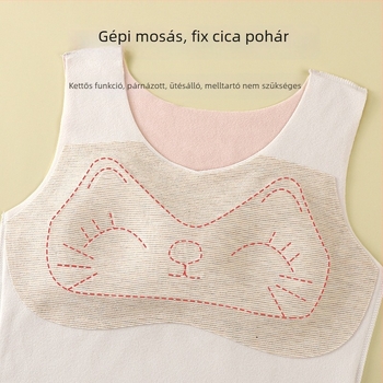 Delimi Derong meleg mellény beépített melltartókosarakkal 7–12 éves lányok számára, dupla réteg, U-nyakú