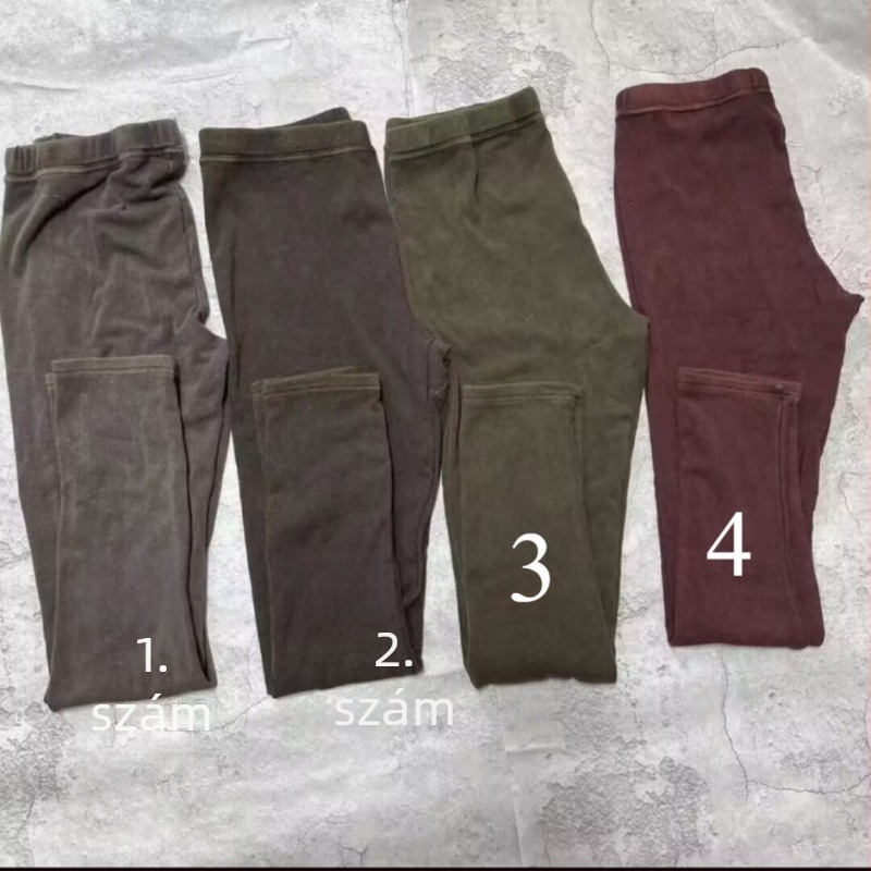 Pamut leggings, vastag anyag, magas elasztikusság, karcsú szabás, egyszínű modell, 2024 tél