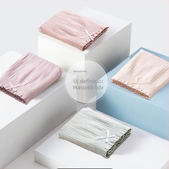 Női középmagasságú alsónemű, légáteresztő antibakteriális nylon, pamut belsővel a zóna crotch-nál, sima szövés, mintázat: egyszínű masnival