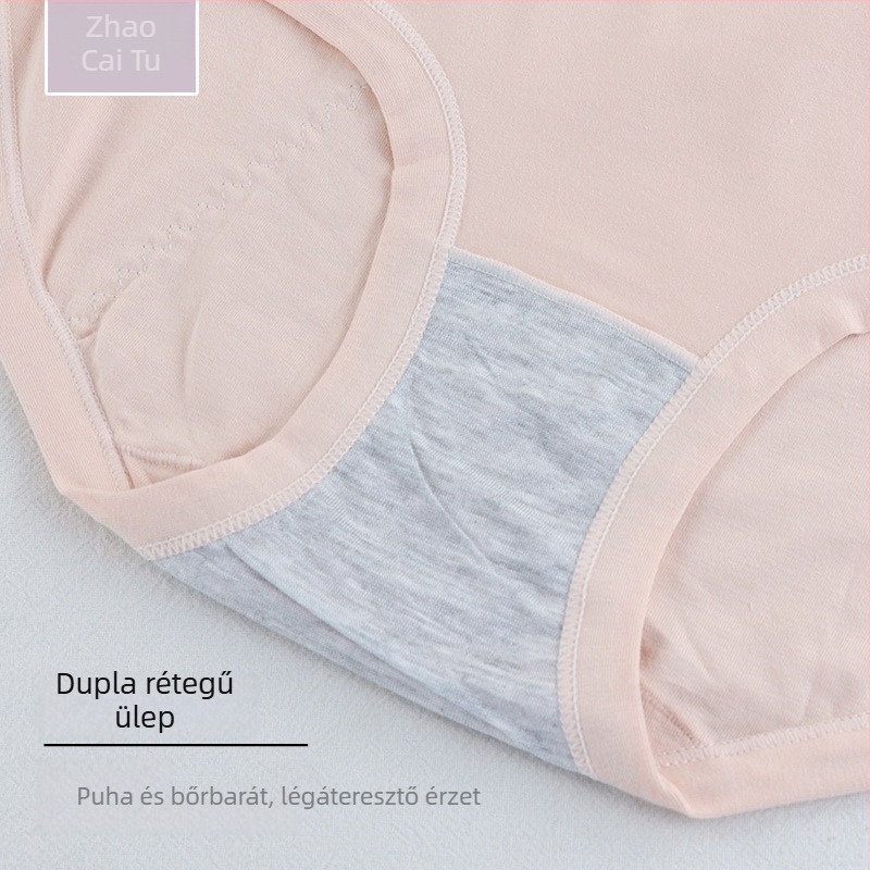 Három darab pamut női alsó középmagasságú derekú, egyszínű, pamut bélés, mindennapi viselethez.