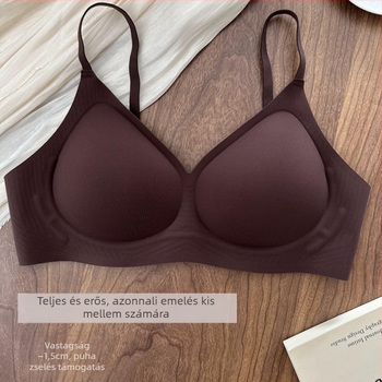 Zökkenőmentes sportmelltartó nőknek kis melltartóhoz, 3/4 kosár, formázott kosár (felső rész vékony, alsó rész vastag); nejlon anyag; bélés 50–70% spandex; rögzített pántok; hátul dupla sor csat; lélegző, támasztó, összegyűjtő